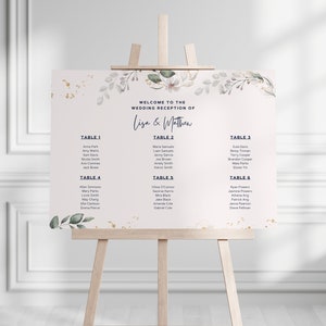 Wedding Seating Chart Template | Welcome to the Wedding Of Printable Seating Chart | Digital File |