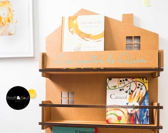 Cardboard Montessori Bookshelf - Montessori bookcase for toddlers - Front facing bookshelf