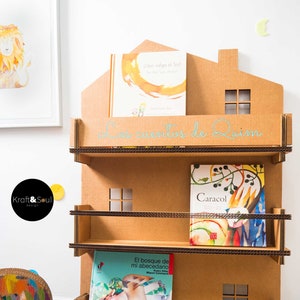 Librería Montessori en cartón - Estantería Montessori para libros - Librería infantil