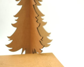Cardboard xmas tree - Ecological Christmas ornament tree - Christmas gift
