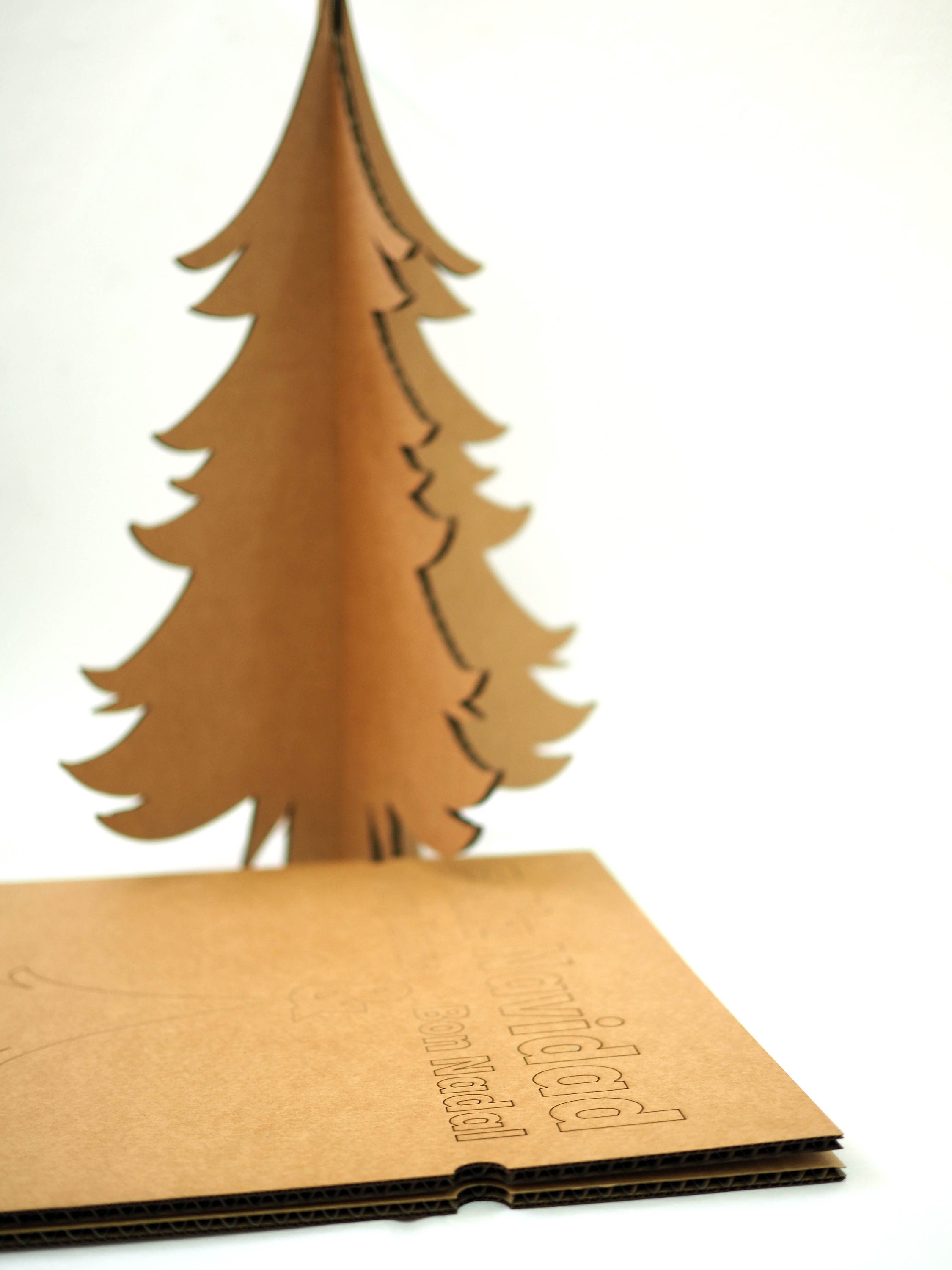Handcrafted Cardboard Christmas Tree Sustainable Christmas Decor 85 Cm