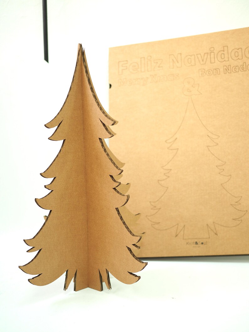 Cardboard Xmas Tree Ecological Christmas Ornament Tree Christmas Gift