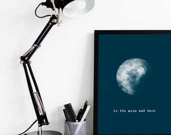 Moon Night Illustration: Printable Celestial Art (Digital Download)