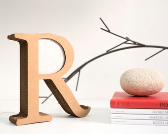 Typography lamp / Cardboard LED lamp / letter decoration/ handmade ambient lighting