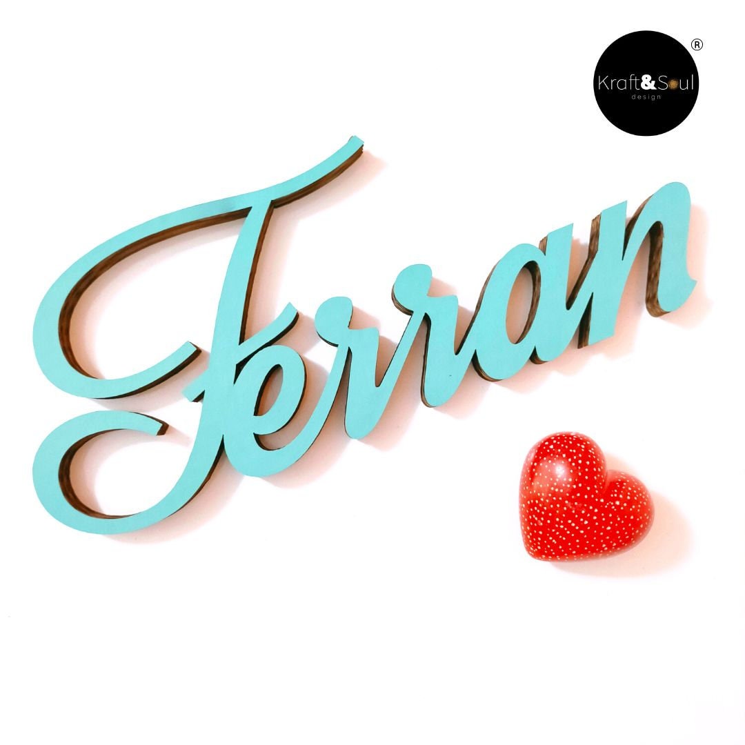 Cardboard Lettering Baby Name, Personalized Door Name Sign for Kids