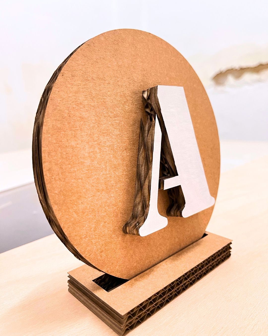 Cardboard Circle With Initial to Decor Children's Room - Kids ...