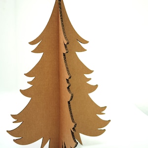 Árvore de Natal de papelão artesanal - Decoração de Natal sustentável (85 cm)