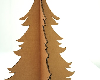 Handcrafted Cardboard Christmas Tree - Sustainable Christmas Decor