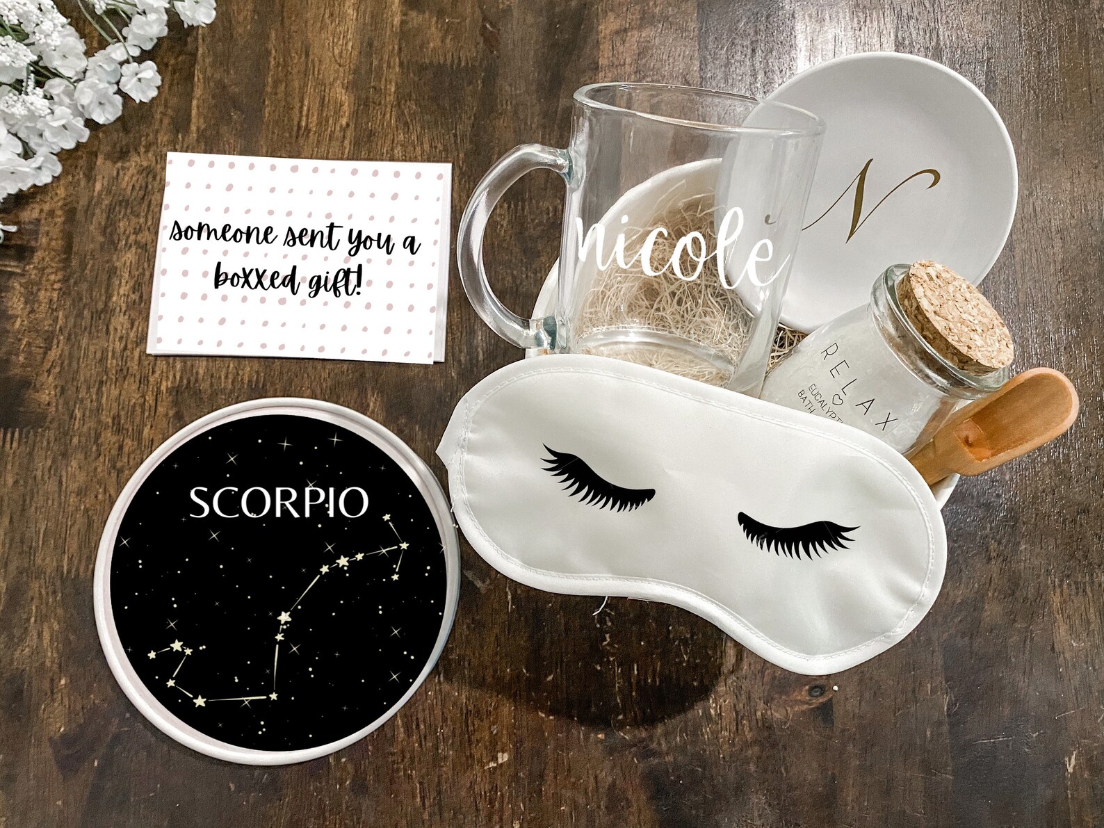 Scorpio Gift Box Set For Her Scorpio Gift Basket Set For Her Etsy