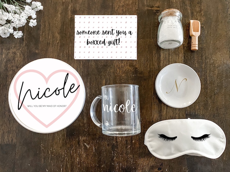 Maid Of Honor Gift Box Set For Her Maid Of Honor Proposal Gift Set Custom Gift Set For Her Unique Gift Maid Of Honor Spa Gift Set