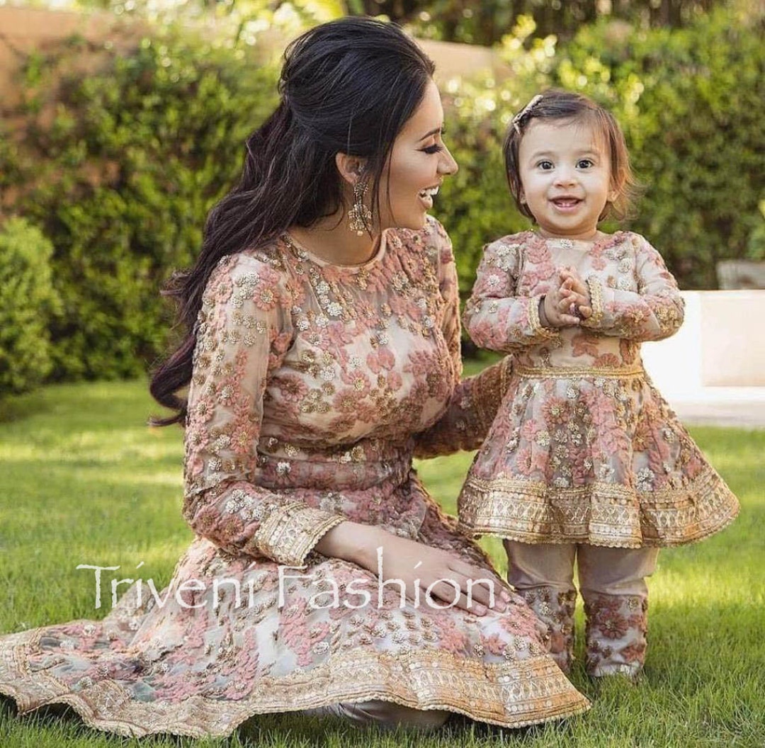 Buy Designer Mother Daughter Combo 3 Piece Anarkali With Dupatta Online in India - Etsy Buy Designer Mother Daughter Combo 3 Piece Anarkali With Dupatta Online in India - Etsy