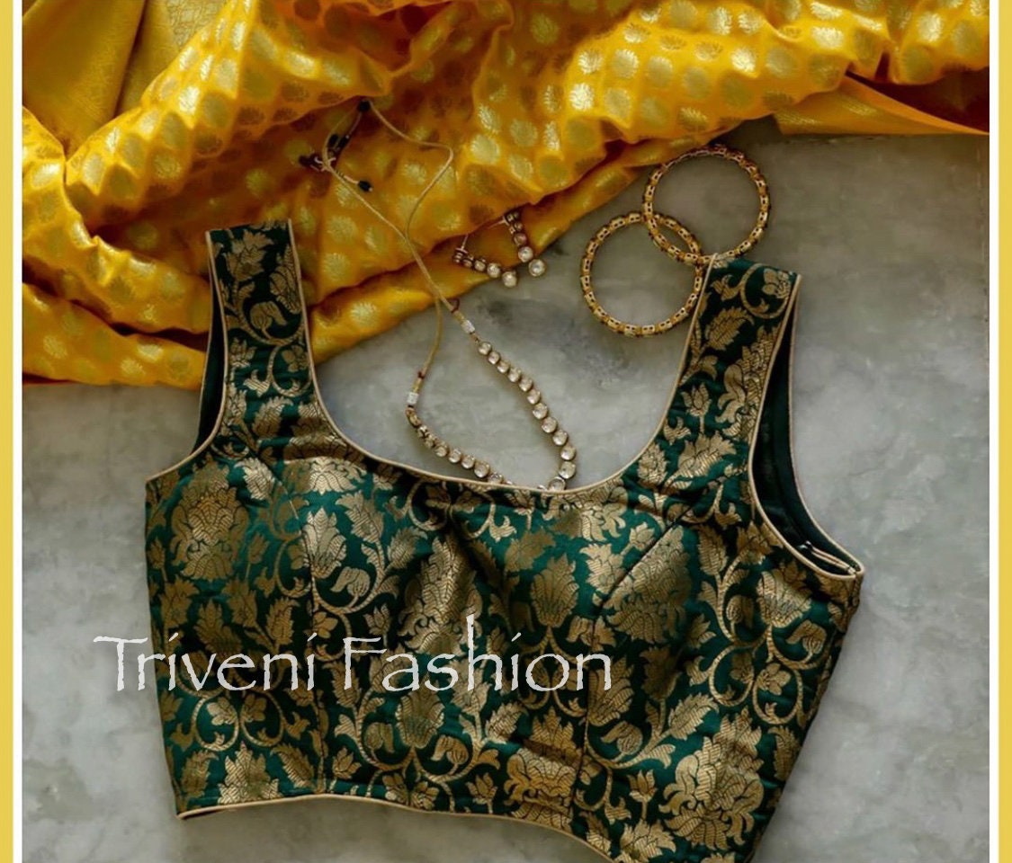 Pink Brocade Silk Cutsleeves Blouse Indian Designer Blouse Etsy