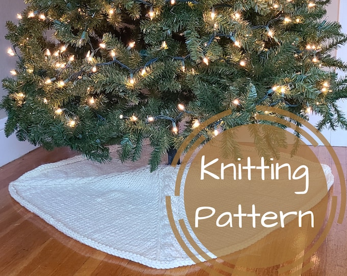 Knitting Pattern - Cable Knit Tree Skirt Knitting Pattern