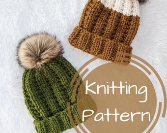 Knitting Pattern - York Beanie Super Bulky Edition - Knit Hat Pattern
