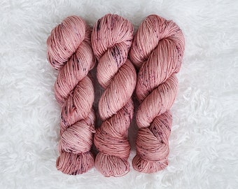 choose your base MAUVELOUS Mauve hand dyed yarn fingering sock dk bulky yarn merino wool yarn Mauve dusty muted neutral purple pink yarn