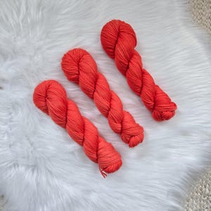 Red Hot - Classic Fingering Base - 100% Superwash Merino Wool Yarn