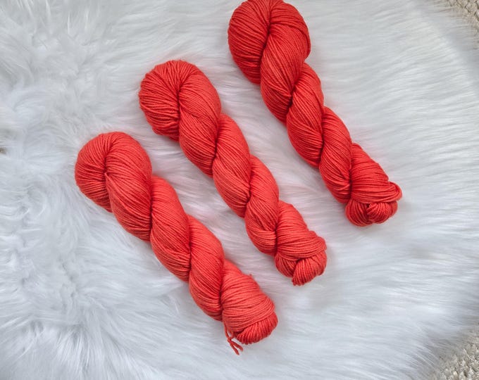 Red Hot - Classic Fingering Base - 100% Superwash Merino Wool Yarn