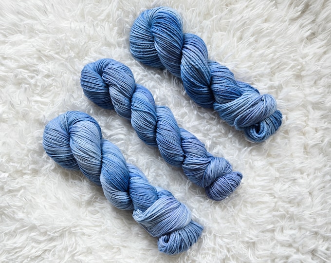 Himalayan Blue Poppy - Classic Worsted Weight - 100% Superwash Merino Wool Yarn