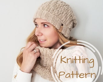 Knitting Pattern - Sugarloaf Beanie and Cowl Pattern Combo