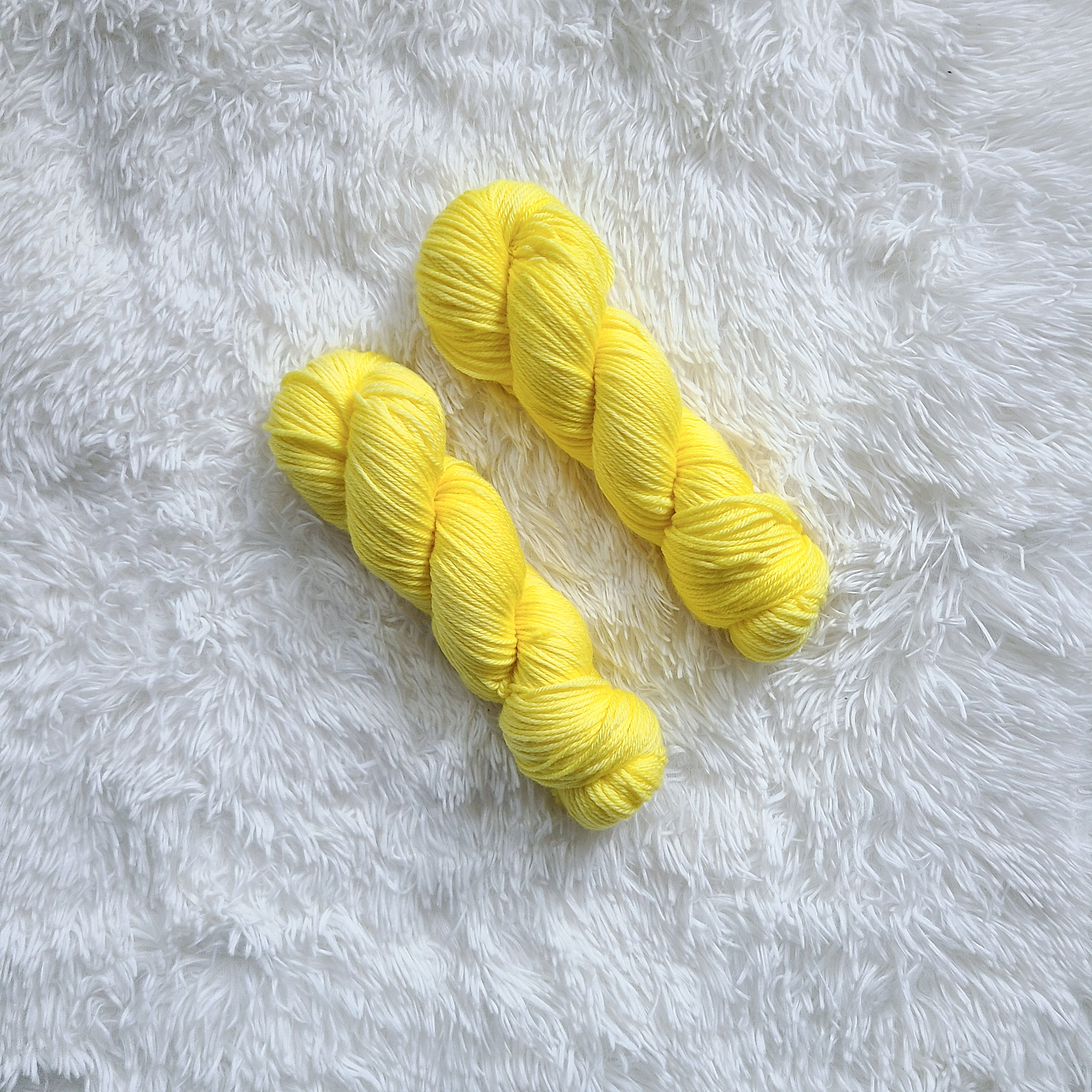 Bright Yellow - Worsted Weight - 100% Superwash Merino Wool Yarn