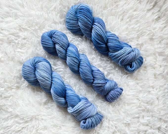 Himalayan Blue Poppy - Classic Sock - Fingering Weight - Superwash Merino/Nylon Sock Yarn