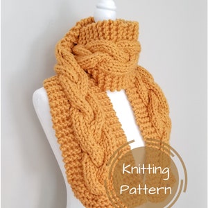 Knitting Pattern - Beacon Cable Scarf - Knit Scarf Pattern