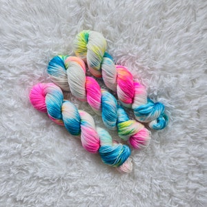 Neon Rainbow - Classic Sock - Superwash Merino/Nylon Sock Yarn