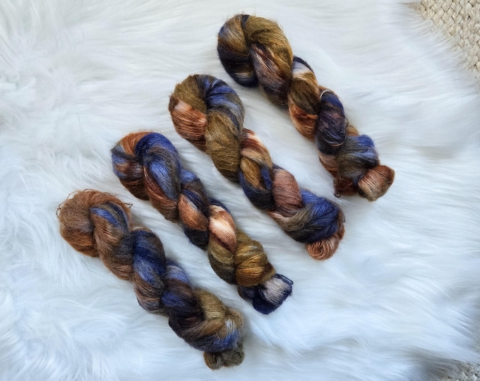 Salem - Lace Weight Yarn - Suri Silk Hand Dyed Yarn