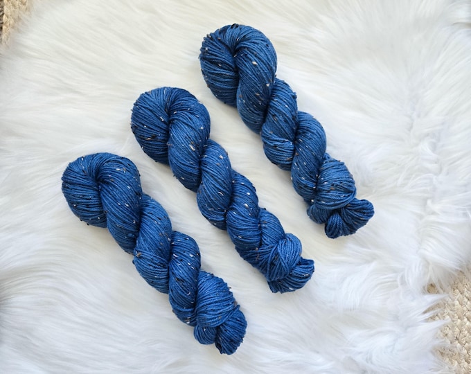 Aegean - DK Tweed Base - Superwash Merino/Donegal Nep Hand Dyed Yarn