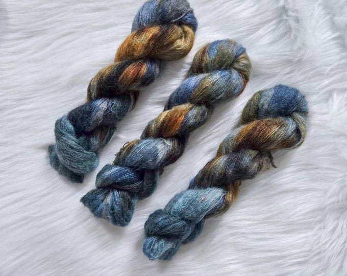 Meet Me in the Woods - Lace Weight Yarn - Suri Silk Hand Dyed Yarn