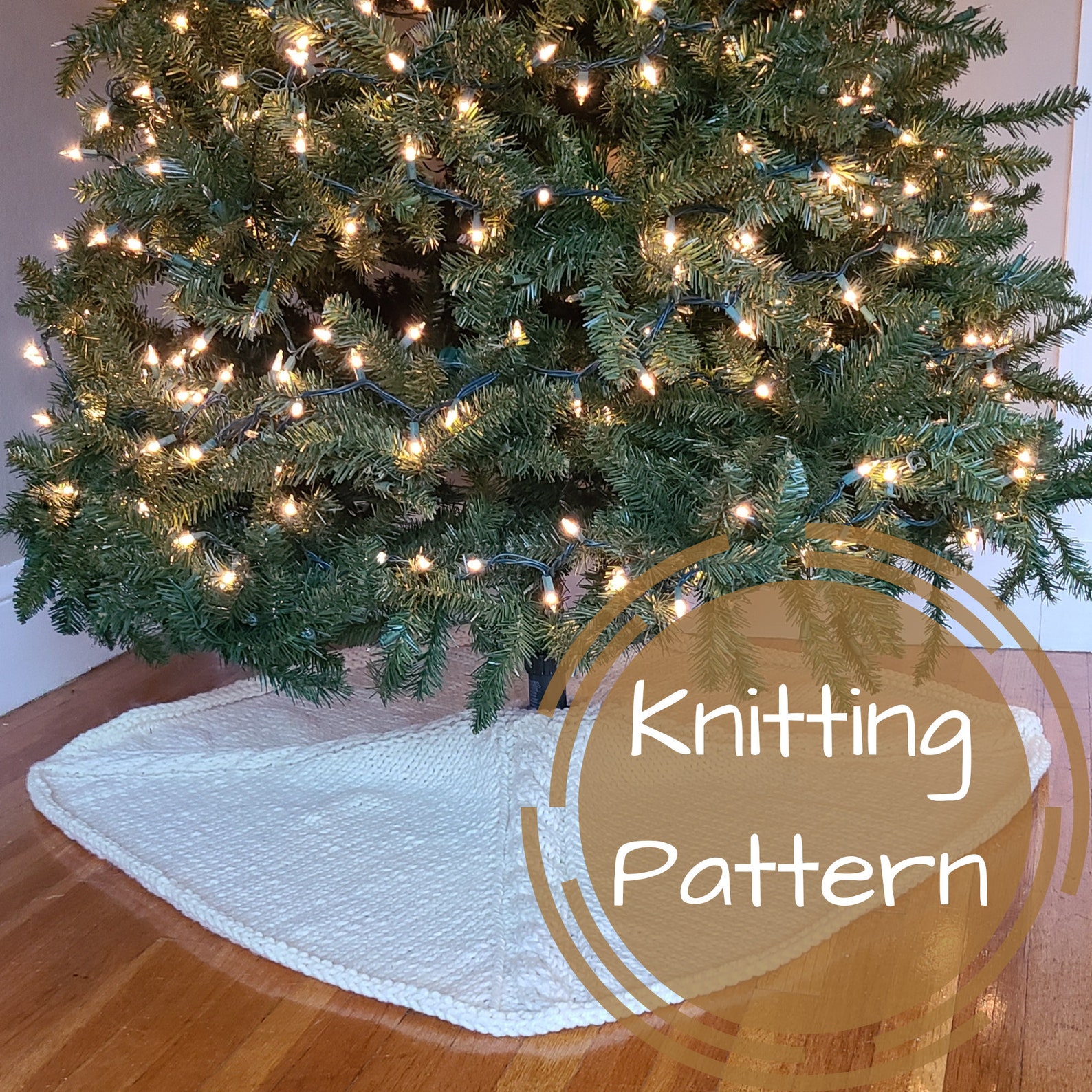 Knitting Pattern Cable Knit Tree Skirt Knitting Pattern Etsy