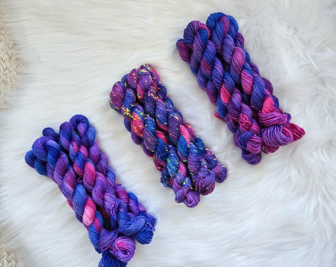Galaxy - Mini Skein - Hand Dyed Yarn