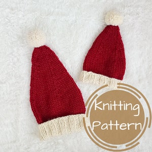 Patrón de tejer - Patrón de gorro de Papá Noel