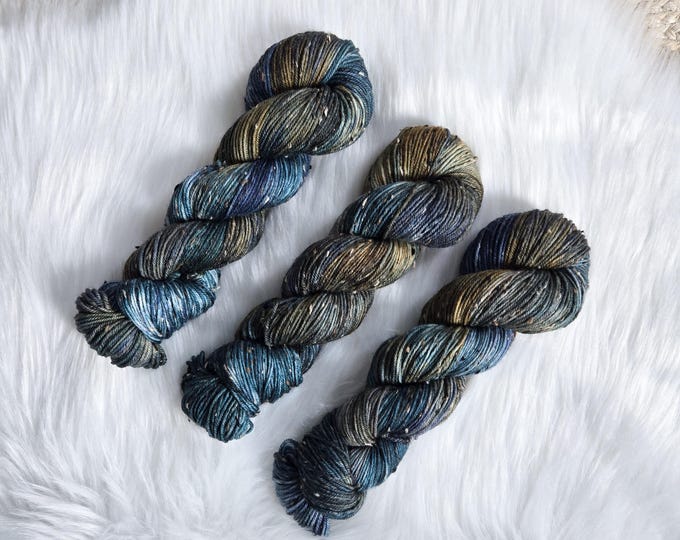 Meet Me in the Woods - DK Tweed Base - Superwash Merino/Donegal Nep Hand Dyed Yarn