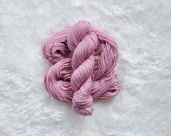 Mauve - Classic Sport Weight - 100% Superwash Merino Wool - Hand Dyed Yarn