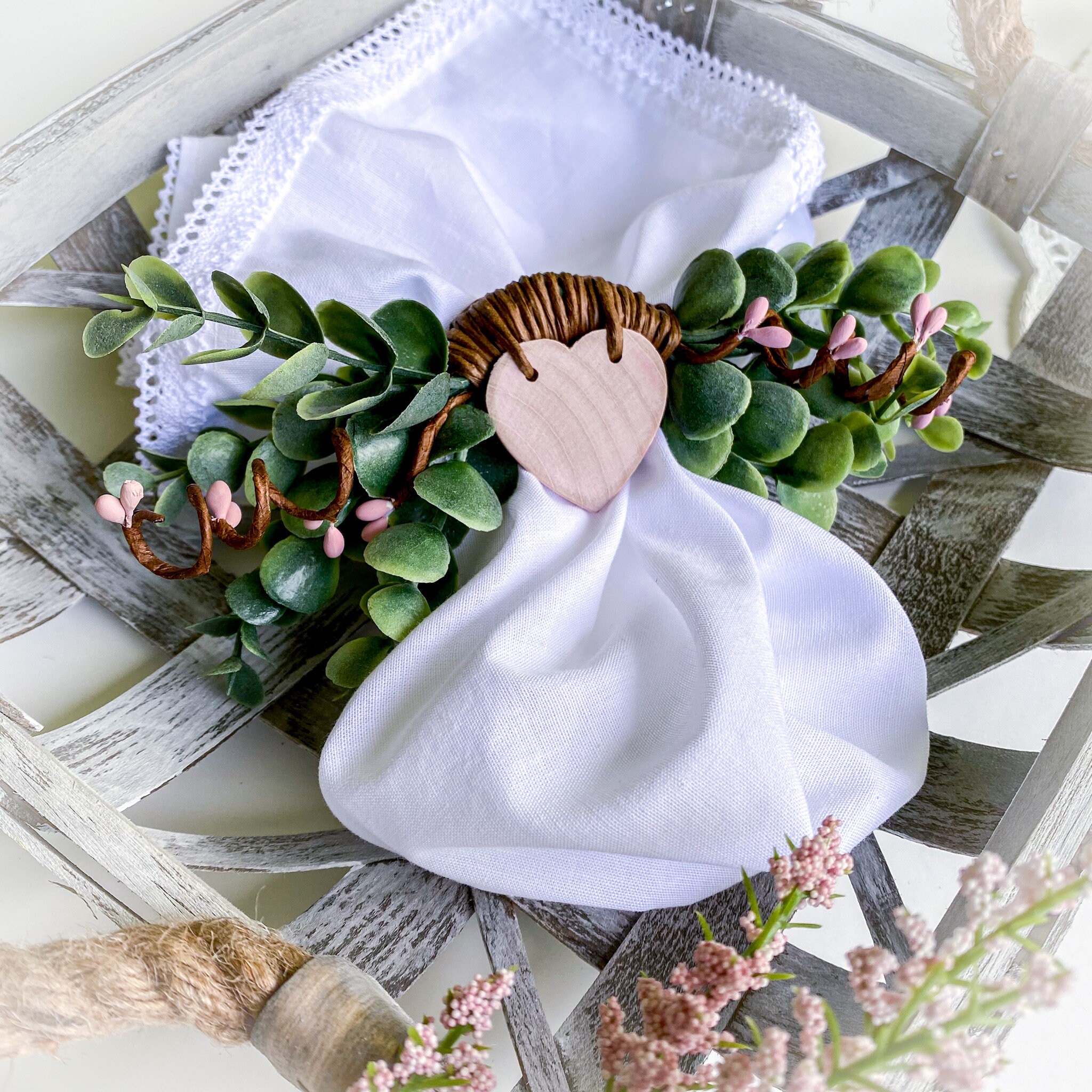 Country Eucalyptus Napkin Rings. Pip Berry Napkin Rings. Etsy UK