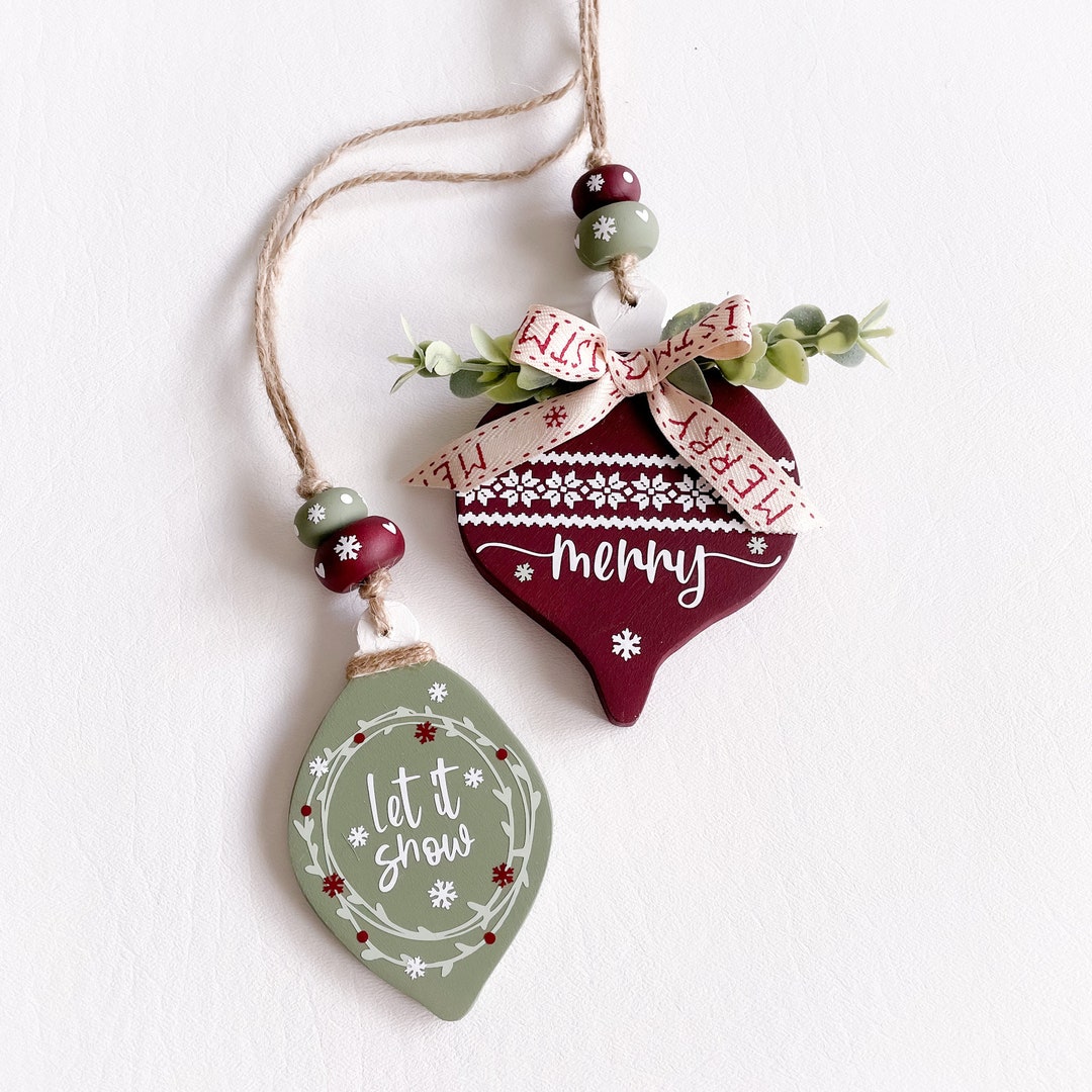 Christmas Garland Cottage Decor. Curtain Rod Xmas Hanging. Etsy