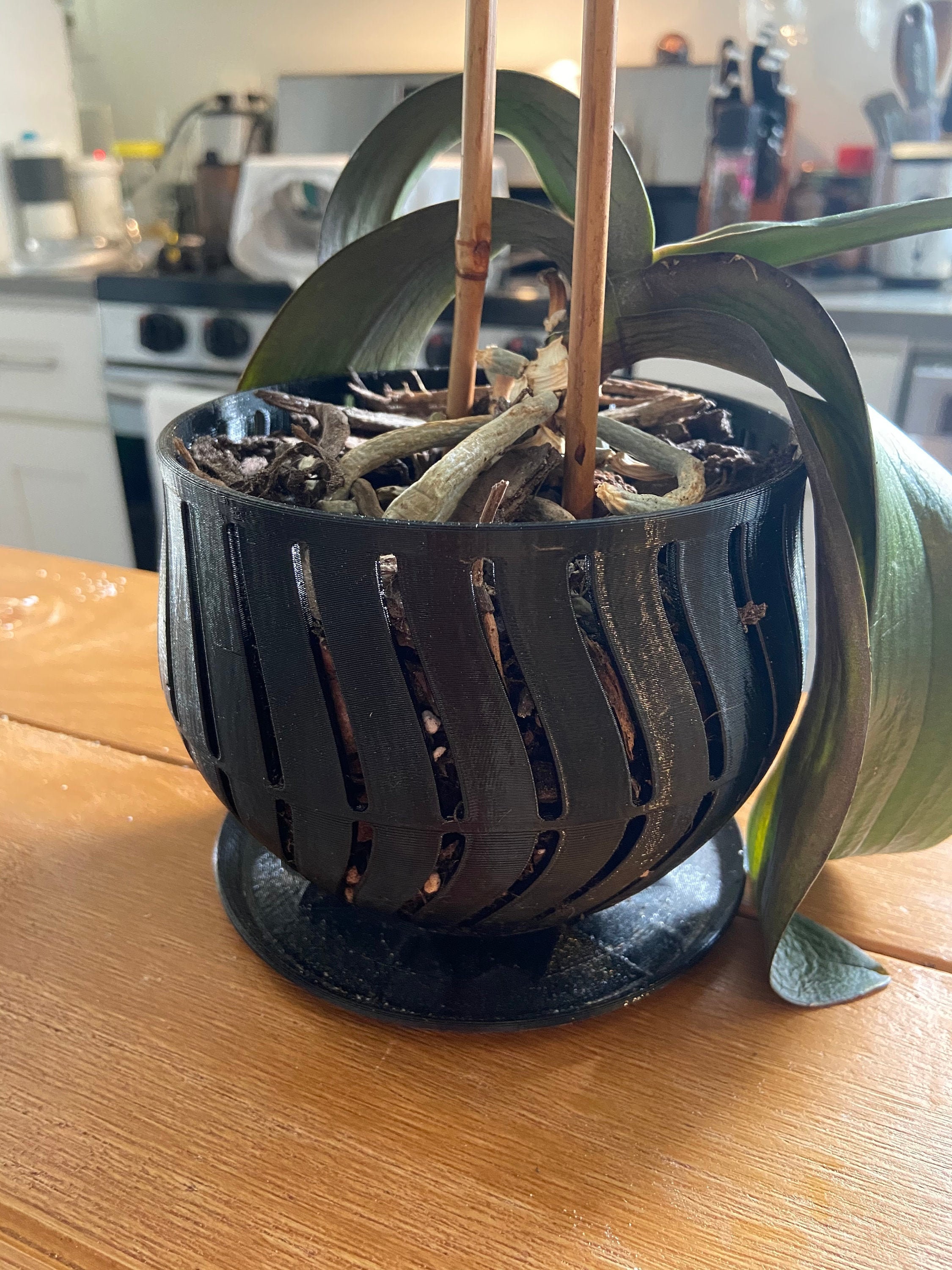 Barattolo in ceramica per sale grosso orchidea - Liberati