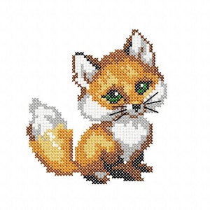 Fox machine embroidery cross stitch, design - Red Fox embroidery design, digital embroidery fox, fox pattern, Animals embroidery file
