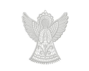 Angel FSL, Angel Machine Embroidery Designs, Christmas Angel Embroidery, Lace Angel, Free Standing Lace, Machine Embroidery Designs Download