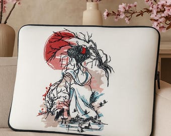 Beautiful Japanese Geisha Girl - Machine Embroidery Design