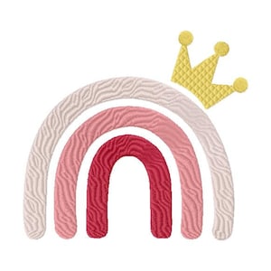 Rainbow Embroidery Design, Rainbow Embroidery, Princess Rainbow Machine Embroidery Download,Baby Embroidery Design,Royal Rainbow