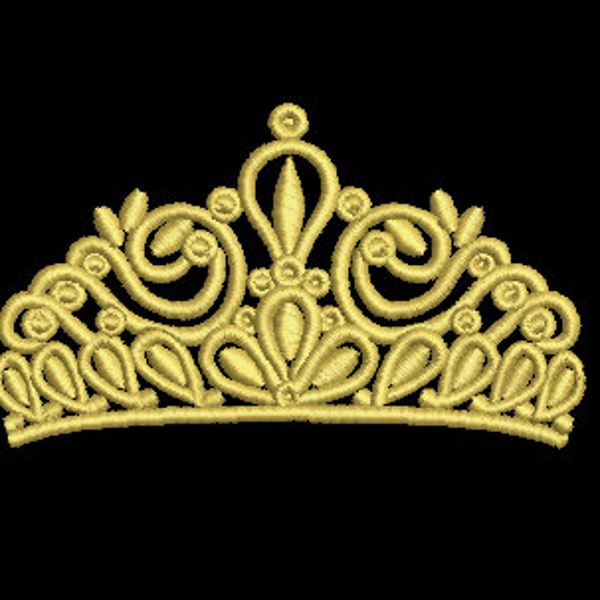 Royal Crown Tiara -Machine Embroidery Design, Princess Tiara 4 Sizes