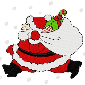 Santa Claus with a Bag of Gifts - Machine Embroidery Design, Merry Christmas, New Year&#39;s Santa