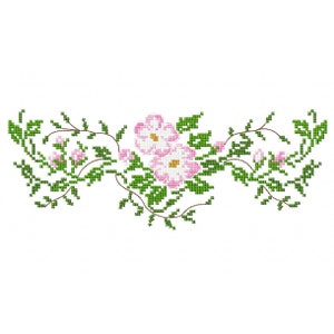 Wildflowers, flower branch, herbs, plants, Machine Embroidery Design, Instant Download