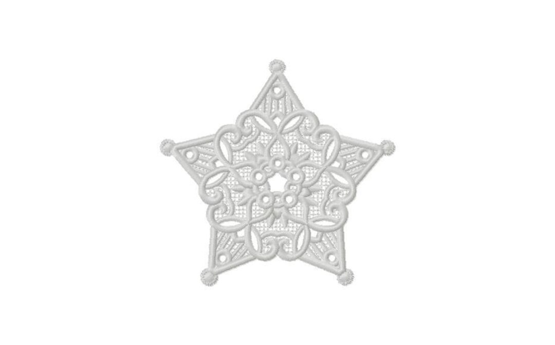 FSL Asterisk Machine Embroidery Lace Star Design Embroidery Etsy