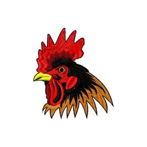 Mini Rooster - Machine Embroidery Design, Farm Rooster, Rooster Head 9 sizes