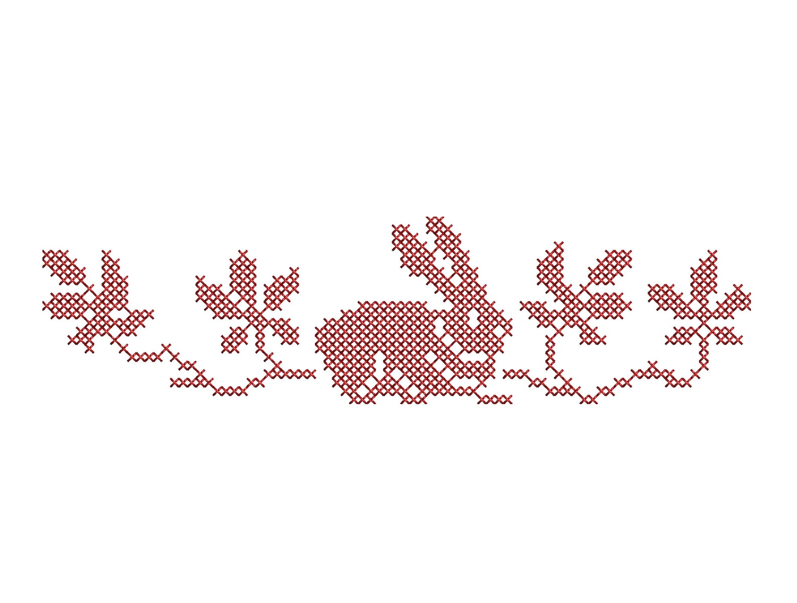 Redwork Rabbit Design Easter Bunnies Embroidery, Cross Stitch Bunny Embroidery Design ...