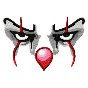 Creepy Horror Clown Machine Embroidery Design 9 sizes