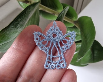 Pendientes calados de encaje de ángel FSL, diseño de bordado de máquina de pendientes de ángel, ángel de encaje independiente
